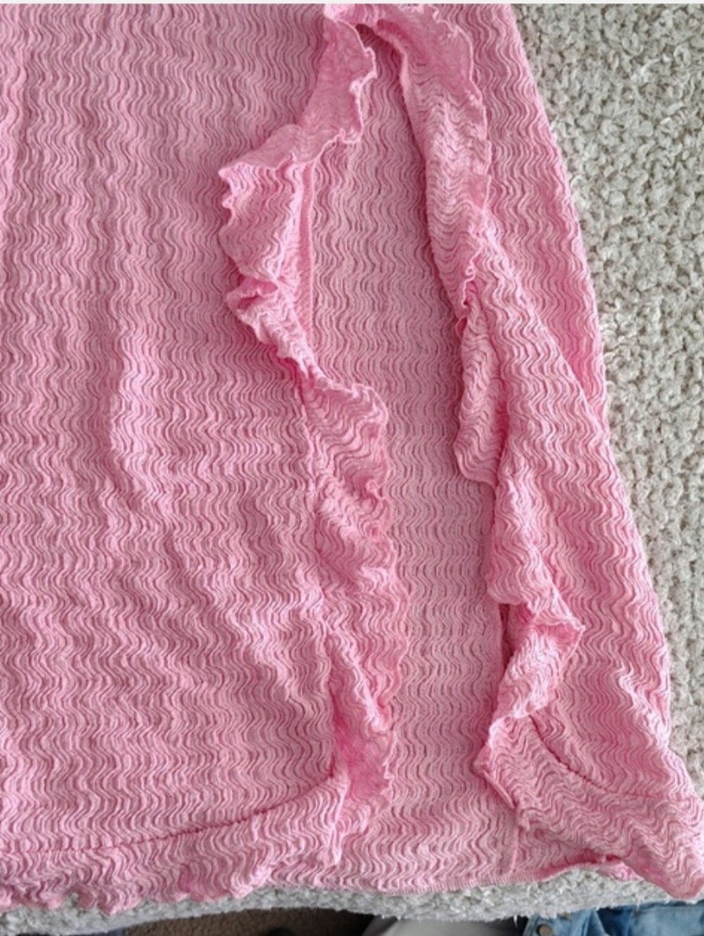 FREE PEOPLE Pink Off-Shoulder Ruffle Women's Dress - Picture 5 of 10